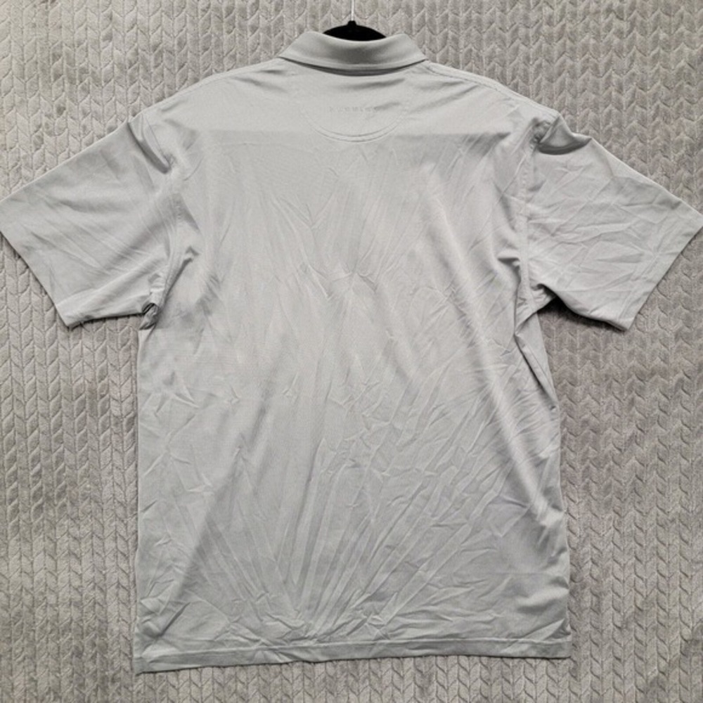 Dunning Golf Polo Shirt Adult‎ XL Gray Solid Golfing Golfer Casual Men Stretch - Picture 6 of 8